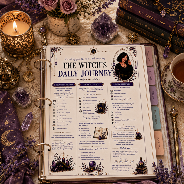 The Witch’s Daily Grimoire | A Practical Guide to Everyday Witchcraft