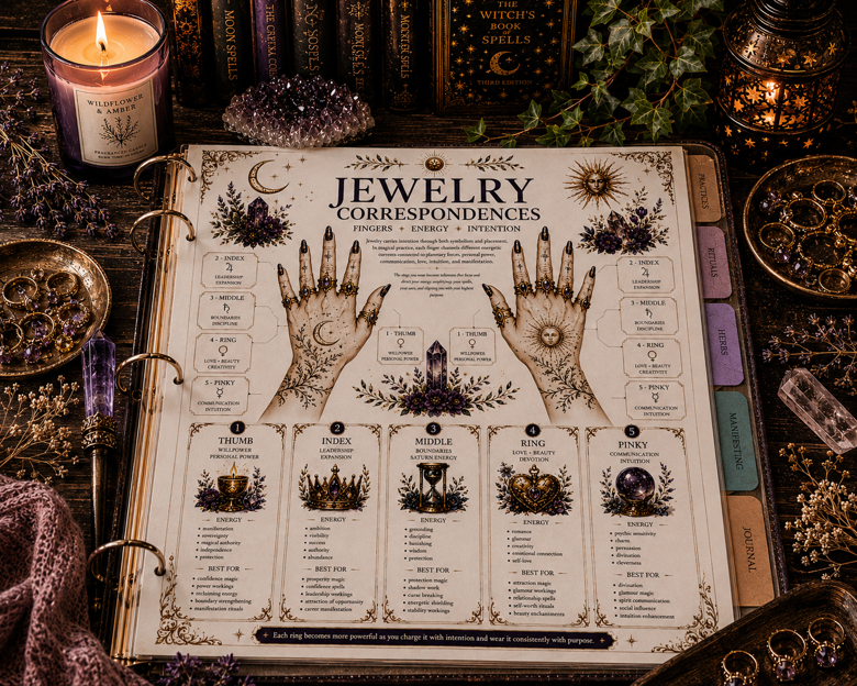 The Witch’s Daily Grimoire Expansion: Ring Correspondences & Energy Flow