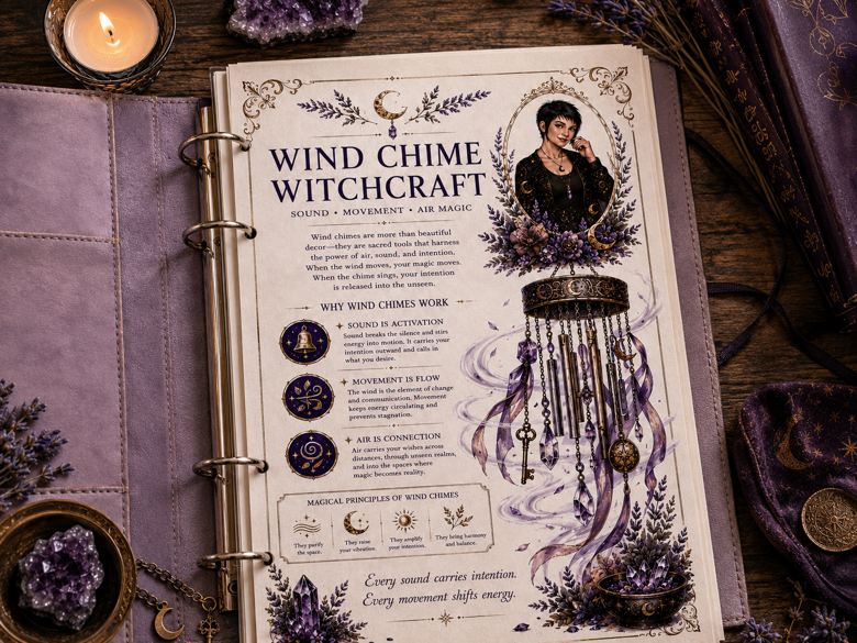 Wind Chime Witchcraft Grimoire Pages (Expansion Page Set)