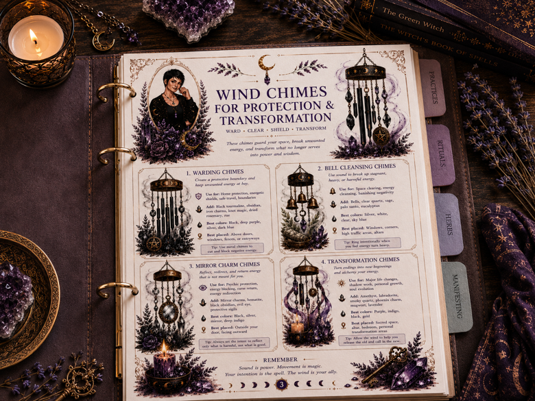 Wind3 Wind Chime Witchcraft Grimoire Pages (Expansion Page Set)