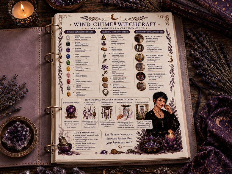 Wind4 Wind Chime Witchcraft Grimoire Pages (Expansion Page Set)